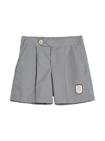  Brunello Cucinelli Kids Logo-patch Shorts - Grey 