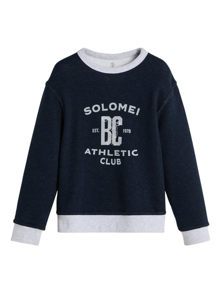  Brunello Cucinelli Kids Printed Sweatshirt - Blue 