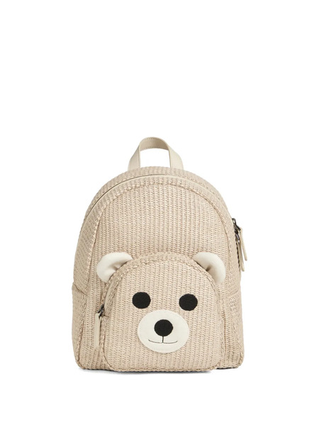  Brunello Cucinelli Kids Raffia Bear Backpack - Neutrals 