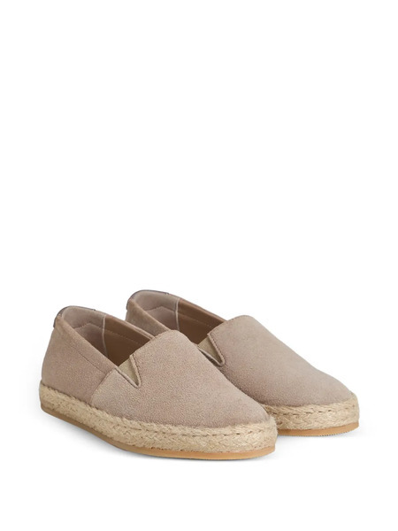  Brunello Cucinelli Kids Suede Slip-ons With Rope Insert - Neutrals 