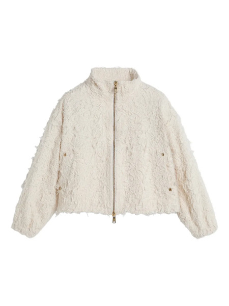  Brunello Cucinelli Kids Textured Denim Jacket - Neutrals 
