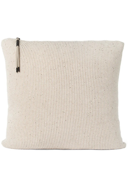  Brunello Cucinelli Knitted Cushion - Neutrals 