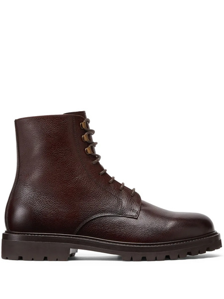  Brunello Cucinelli Leather Ankle Boots - Brown 