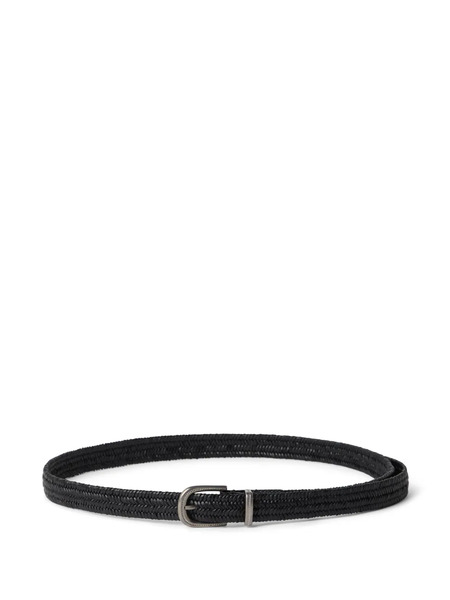  Brunello Cucinelli Leather Belt - Black 
