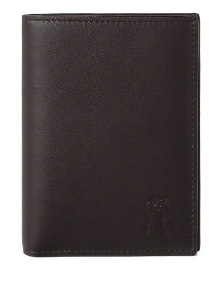  Brunello Cucinelli Leather Bifold Wallet - Brown 
