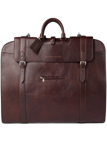  Brunello Cucinelli Leather Suit Holder - Red 