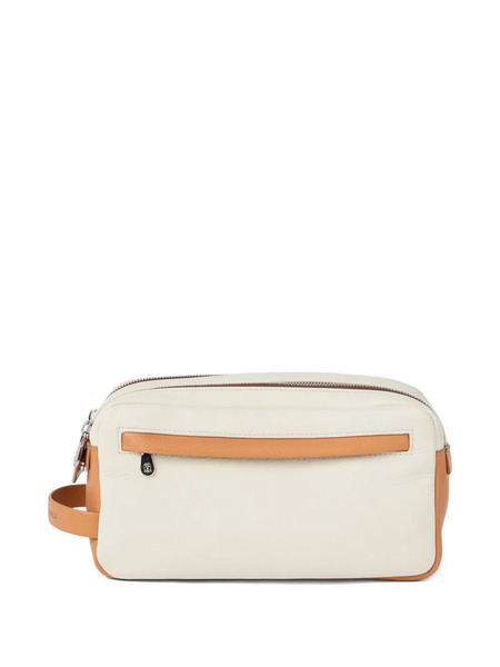  Brunello Cucinelli Leather Wash Bag - Neutrals 
