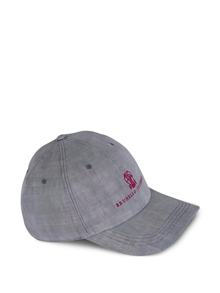  Brunello Cucinelli Linen Baseball Cap - Grey 