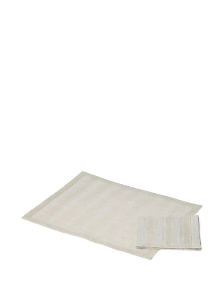  Brunello Cucinelli Linen Placemat And Napkin (set Of Two) - Neutrals 