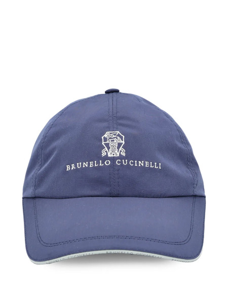  Brunello Cucinelli Logo Adjustable Baseball Cap - Blue 