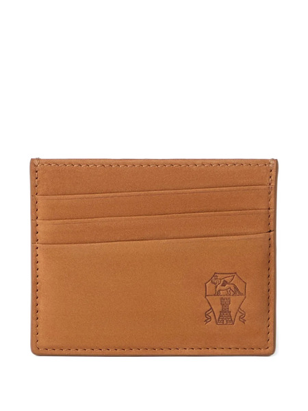  Brunello Cucinelli Logo-embossed Cardholder - Brown 