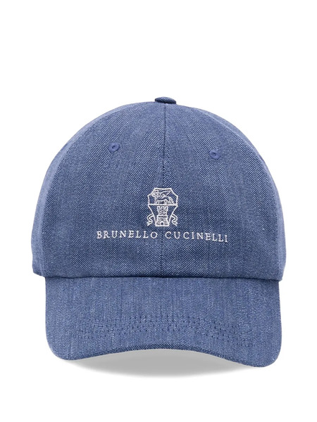  Brunello Cucinelli Logo-embroidered Baseball Cap - Blue 