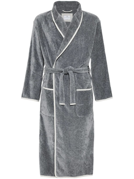  Brunello Cucinelli Logo-embroidered Bathrobe - Grey 