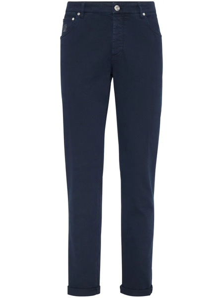  Brunello Cucinelli Logo-embroidered Jeans - Blue 