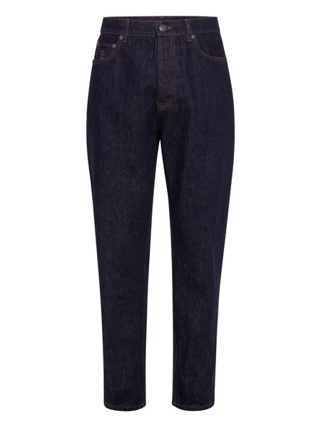  Brunello Cucinelli Logo-embroidered Jeans - Blue 
