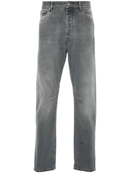  Brunello Cucinelli Logo-embroidered Jeans - Grey 