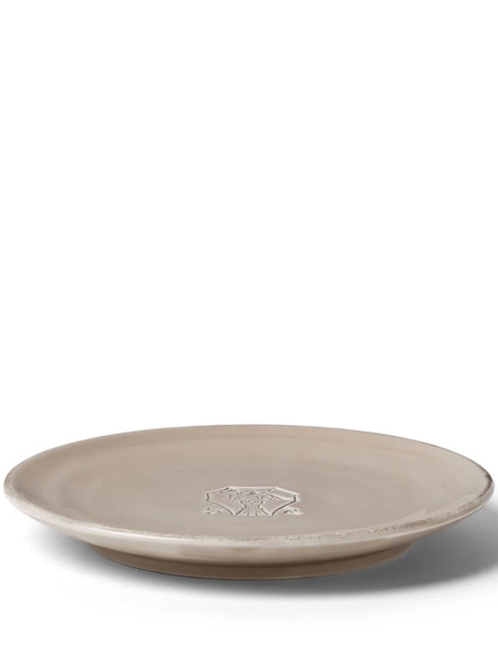  Brunello Cucinelli Logo-engraved Ceramic Plate - Brown 