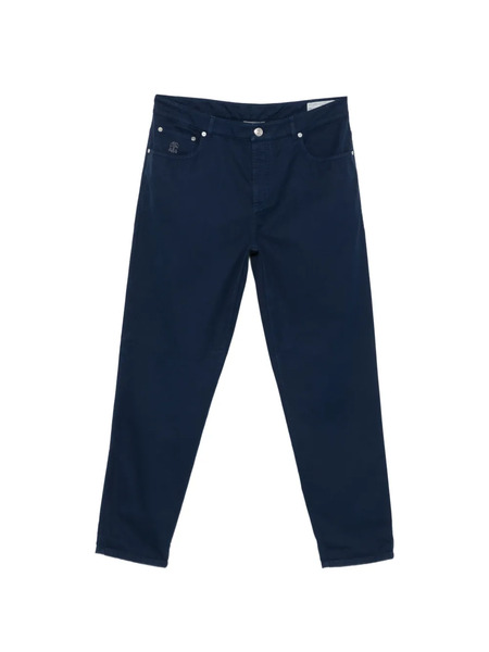  Brunello Cucinelli Logo Jeans - Blue 