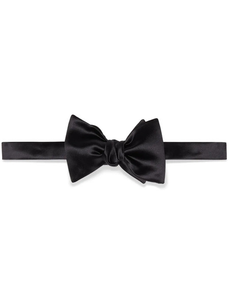  Brunello Cucinelli Logo-patch Bow Tie - Black 