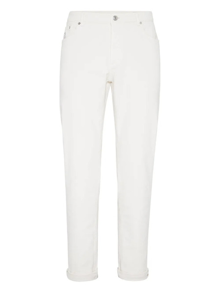  Brunello Cucinelli Logo-patch Jeans - White 