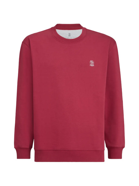  Brunello Cucinelli Logo-print Sweatshirt - Red 