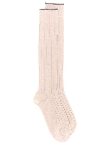  Brunello Cucinelli Long Length Socks - Neutrals 