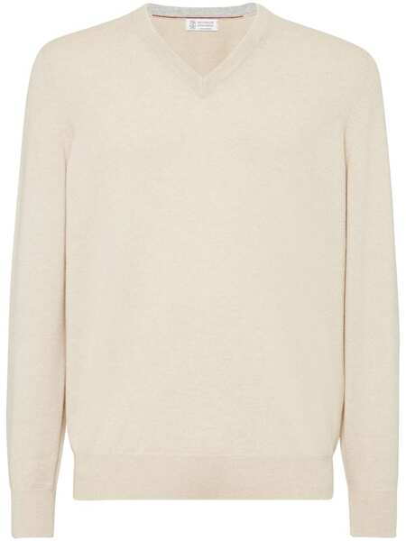  Brunello Cucinelli Long-sleeve Cashmere Jumper - Neutrals 
