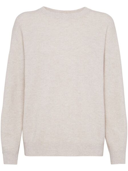  Brunello Cucinelli Long-sleeve Knitted Jumper - Neutrals 