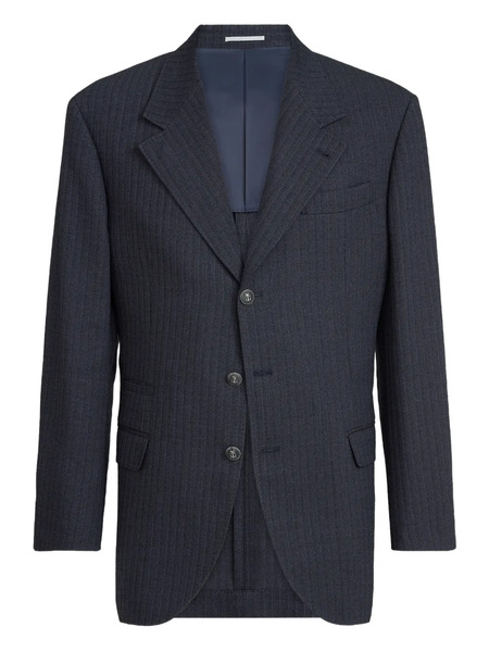  Brunello Cucinelli Long-sleeves Blazer - Blue 