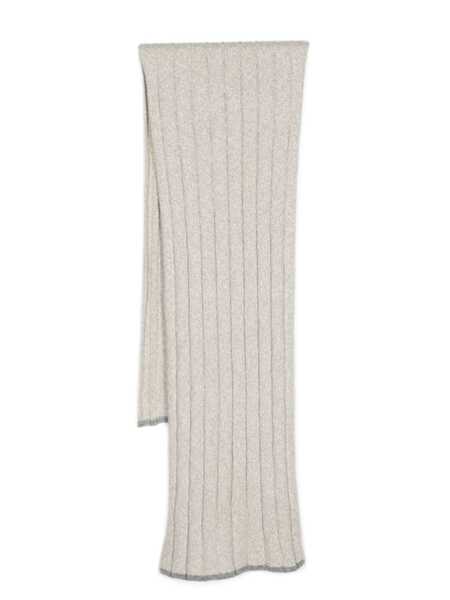  Brunello Cucinelli Mélange-effect Knitted Scarf - Neutrals 