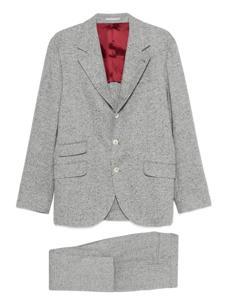  Brunello Cucinelli Mélange-effect Suit - Grey 