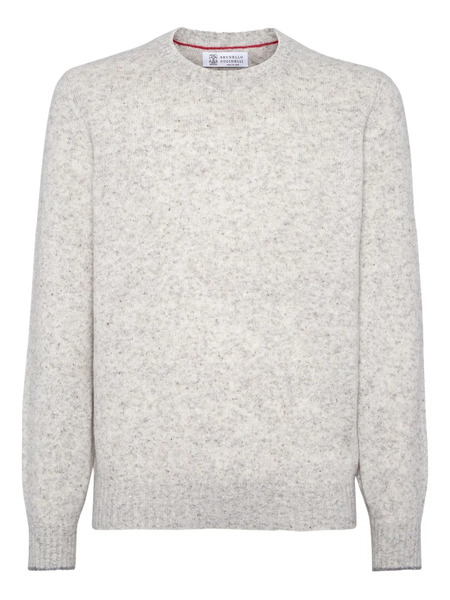  Brunello Cucinelli Mélange-effect Sweater - Grey 