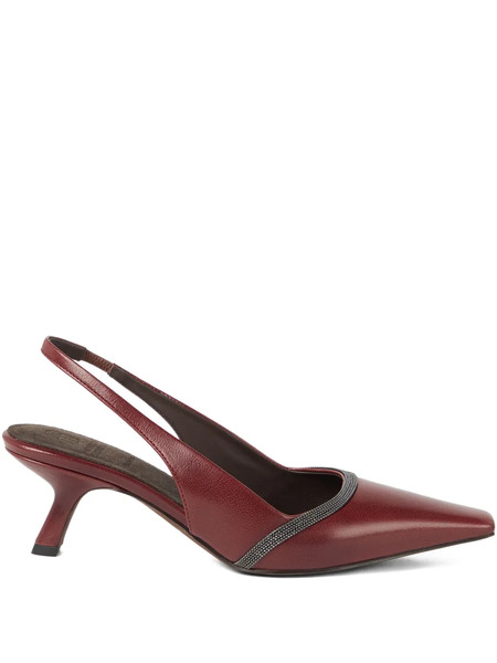  Brunello Cucinelli 55mm City Slingback Pumps - Red 