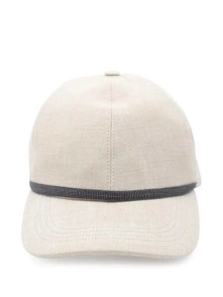  Brunello Cucinelli Monili Chain-embellished Cap - Neutrals 