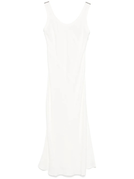  Brunello Cucinelli Monili-chain Maxi Dress - Neutrals 