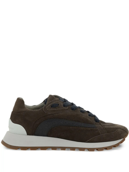  Brunello Cucinelli Monili-chain Sneakers - Brown 
