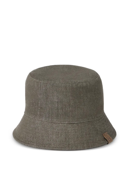  Brunello Cucinelli Monili Denim Bucket Hat - Grey 