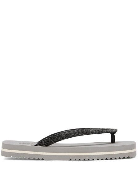  Brunello Cucinelli Monili-embellished Flip Flops - Black 