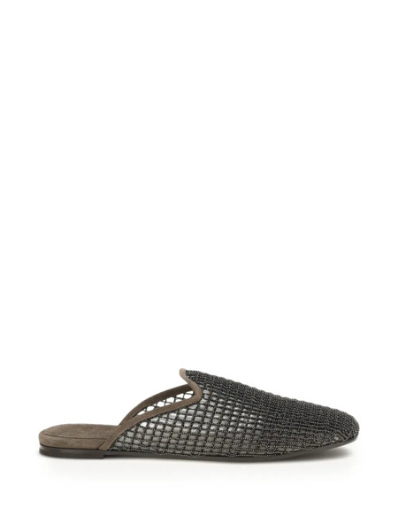  Brunello Cucinelli Net Slides - Grey 