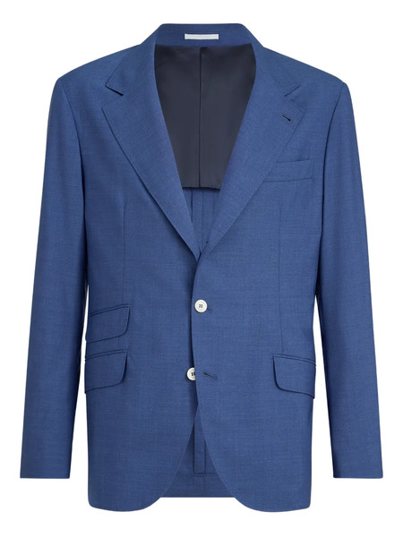  Brunello Cucinelli Notched-lapels Blazer - Blue 