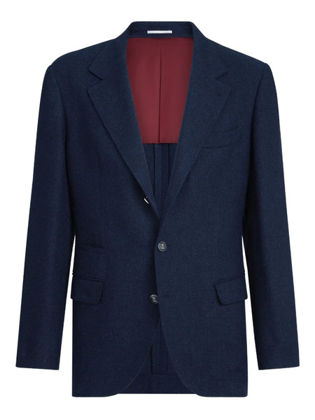  Brunello Cucinelli Notched-lapels Blazer - Blue 