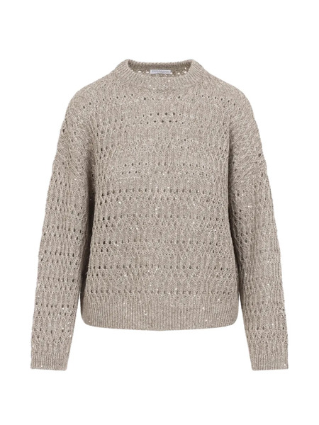  Brunello Cucinelli Open Knit Sweater - Neutrals 