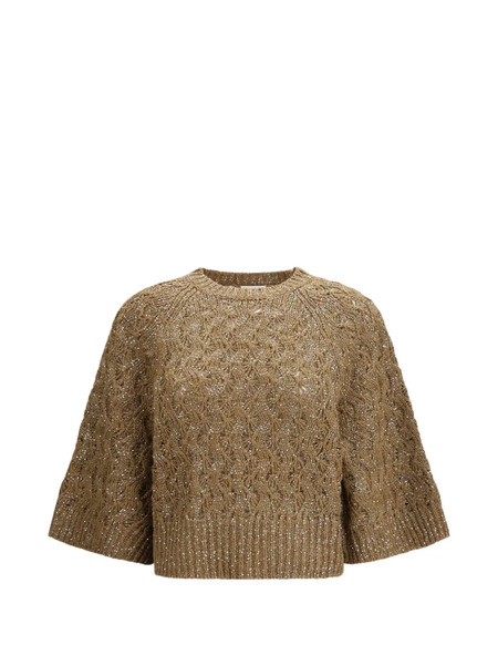  Brunello Cucinelli Open-stitch Sweater - Brown 