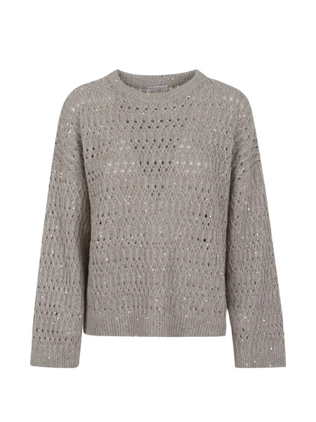  Brunello Cucinelli Openwork Embellished Knitwear - Neutrals 