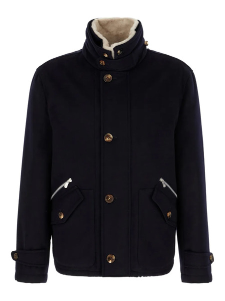  Brunello Cucinelli Padded Cashmere Jacket - Blue 