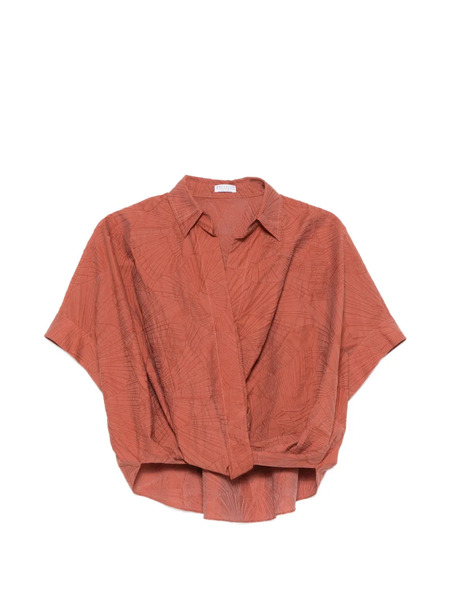  Brunello Cucinelli Pattern Blouse - Orange 