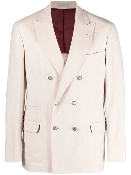  Brunello Cucinelli Peak-lapel Double-breasted Blazer - Neutrals 
