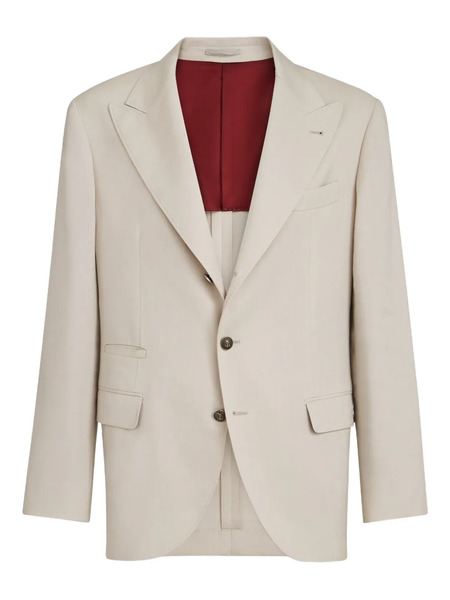  Brunello Cucinelli Peak-lapels Blazer - Neutrals 