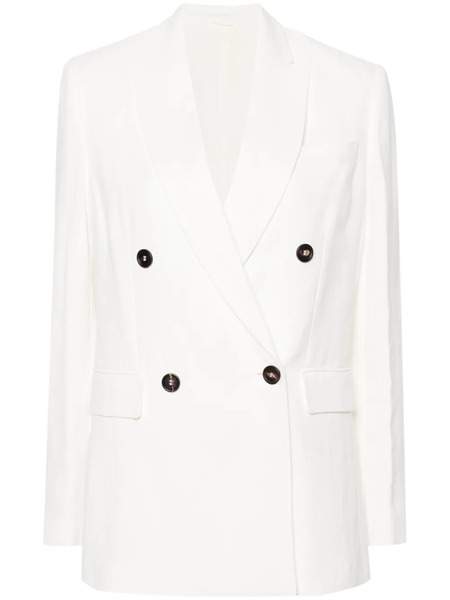  Brunello Cucinelli Peak-lapels Double-breasted Blazer - White 