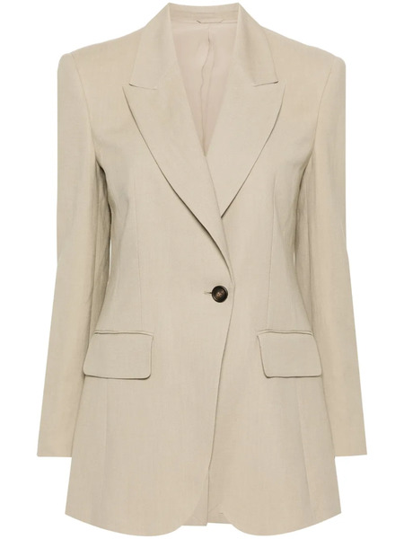  Brunello Cucinelli Peak-lapels Knitted Blazer - Neutrals 